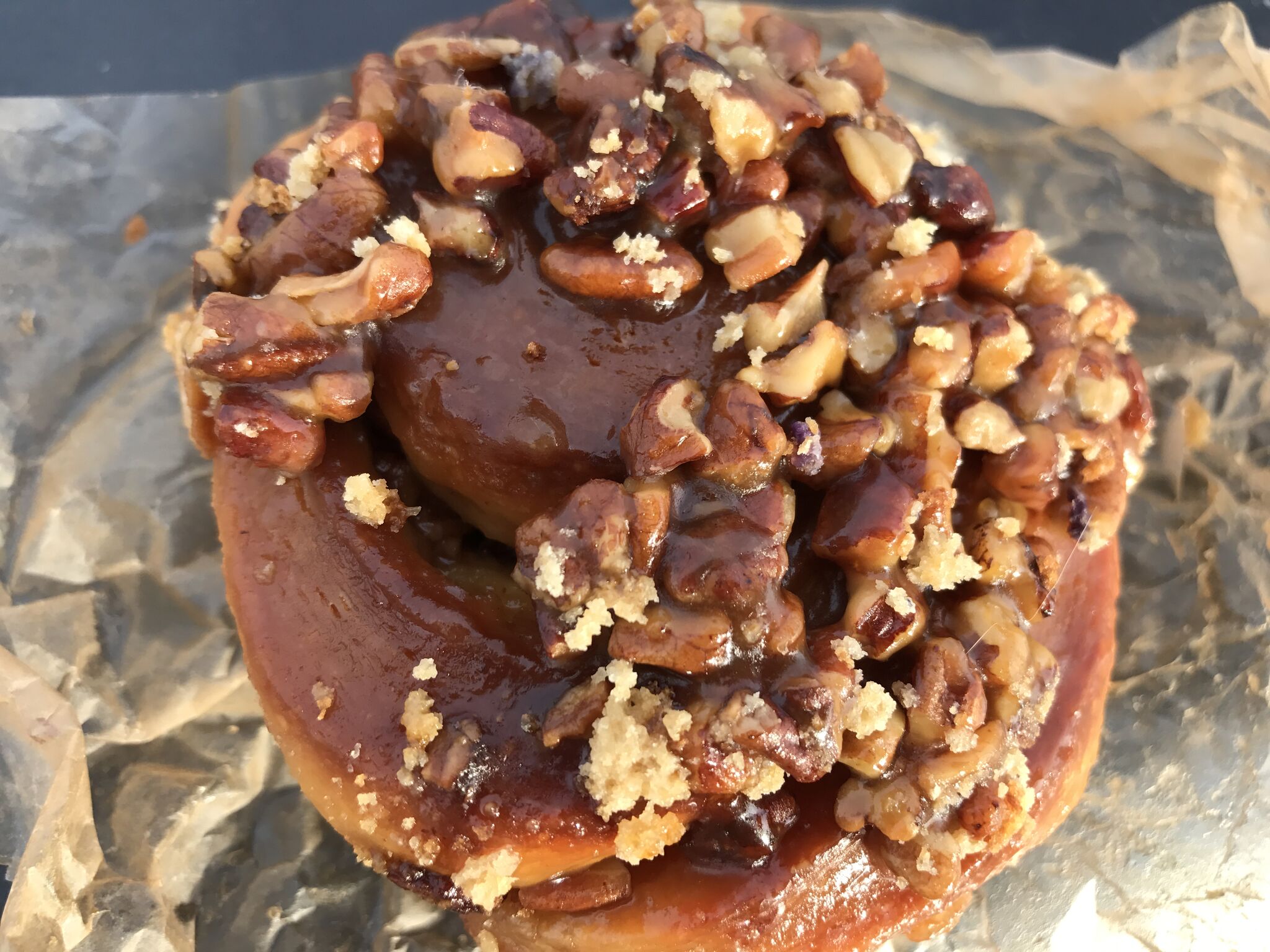 sticky bun close up